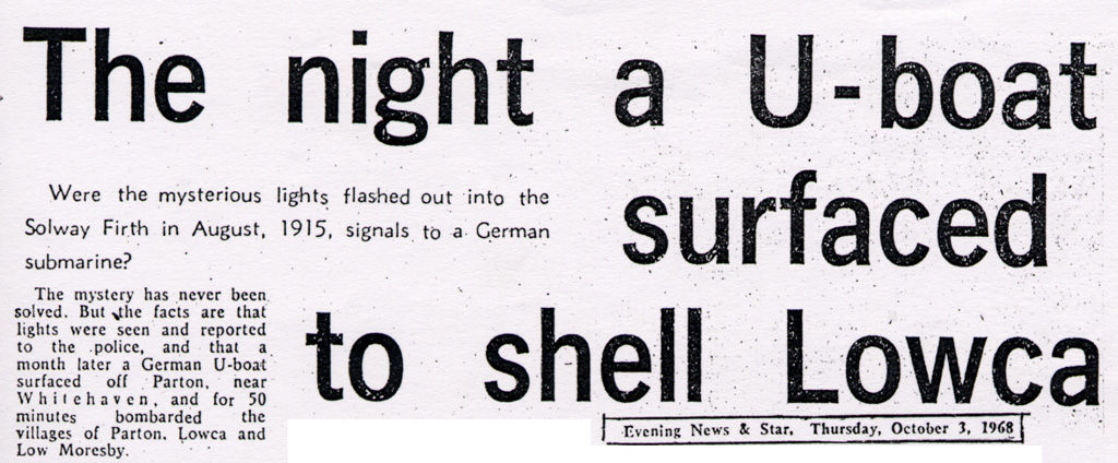 Lowca Night a UBoat surfaced to shell Lowca in war 1915 1024x424